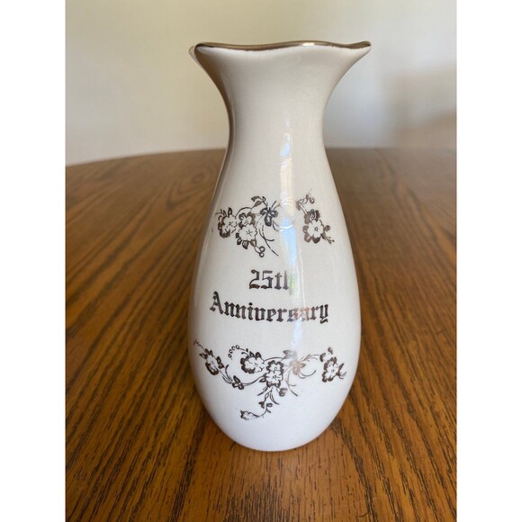 Lefton & Bel-Terr China 25th Anniversary Flower Vase - Picture 6 of 7